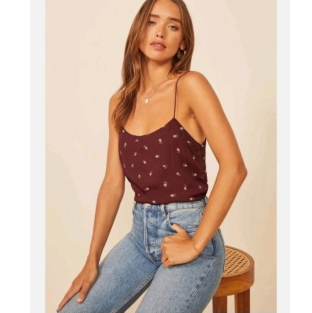 NWT REFORMATION ATTICUS CAMI TOP CAMISOLE IN CARINA
